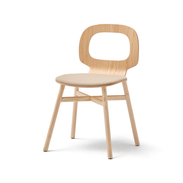 SILLA HALO WOOD ASA ASIENTO TAPIZADO
