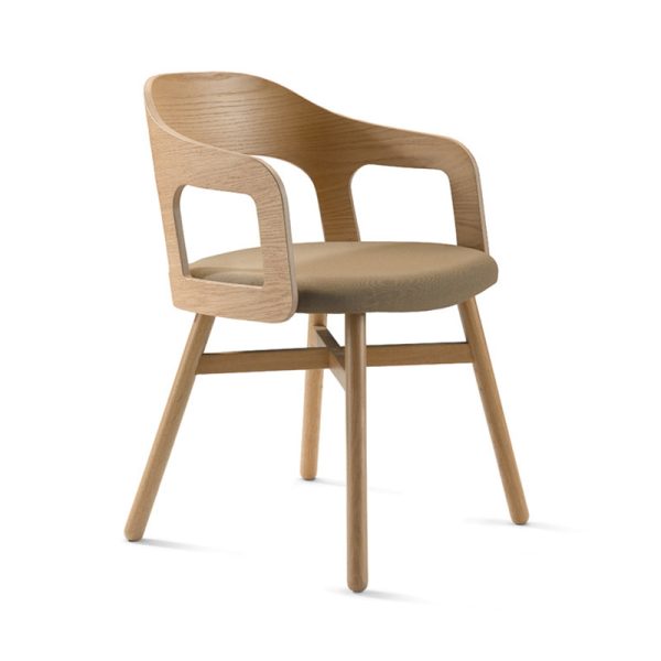 BE WOOD CHAIR WITH ARMREST
